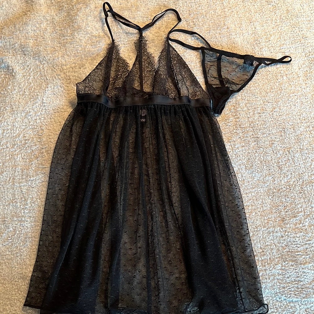 Victoria’s Secret teddy w/ matching thong